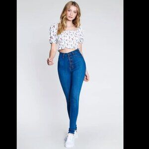 Vibrant High  Rise Skinny Jean Medium Stone